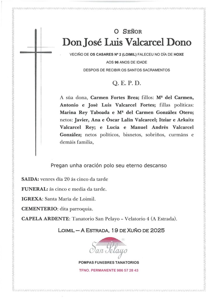 Foto principal JOSE LUIS VALCARCEL DONO