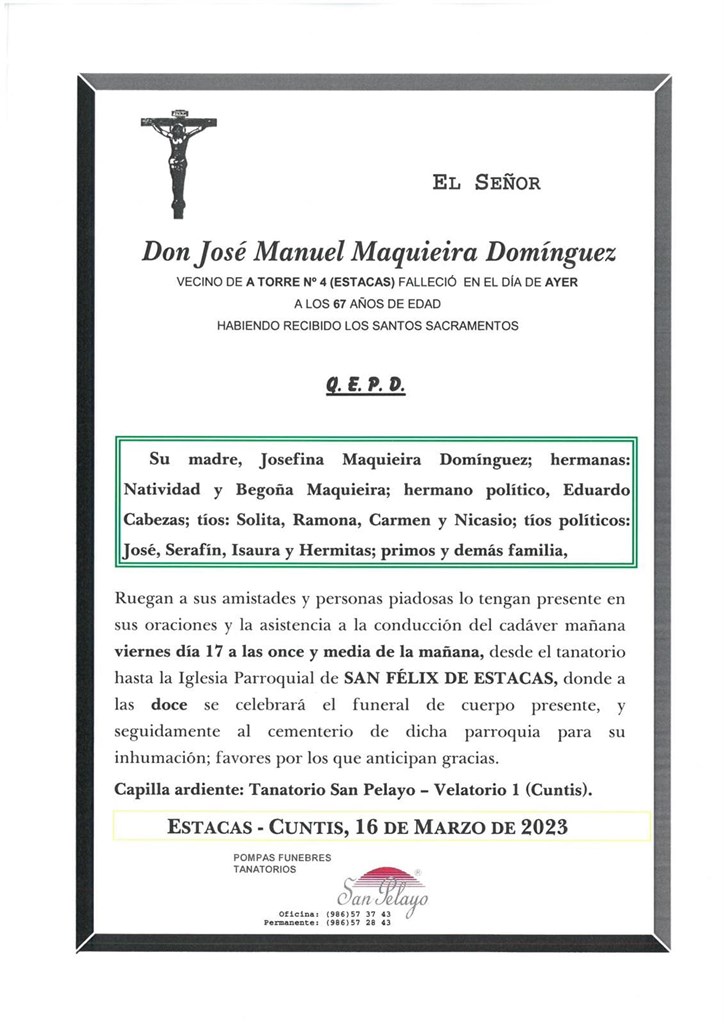 Foto principal JOSE MANUEL MAQUIEIRA DOMINGUEZ