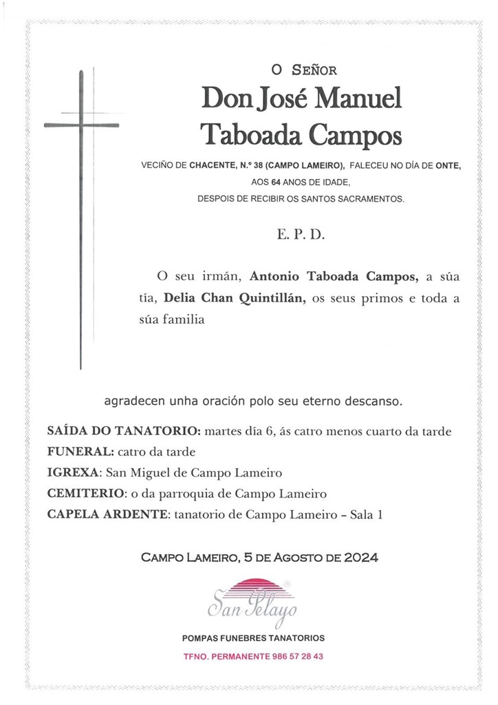 Foto principal JOSÉ MANUEL TABOADA CAMPOS