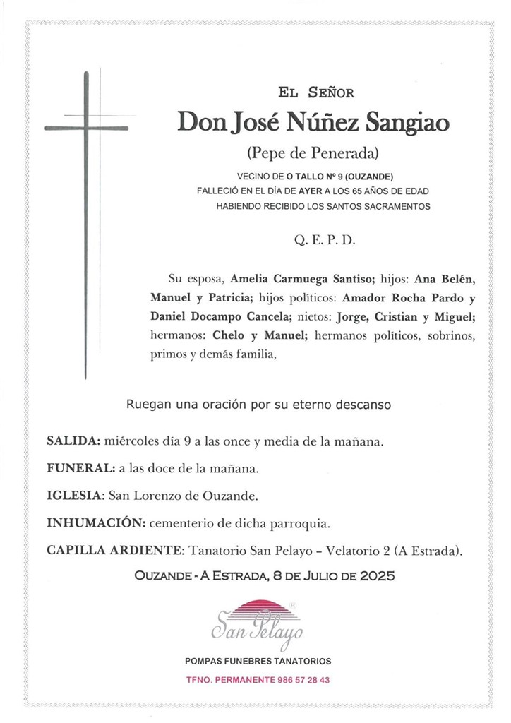 Foto principal JOSE NÚÑEZ SANGIAO