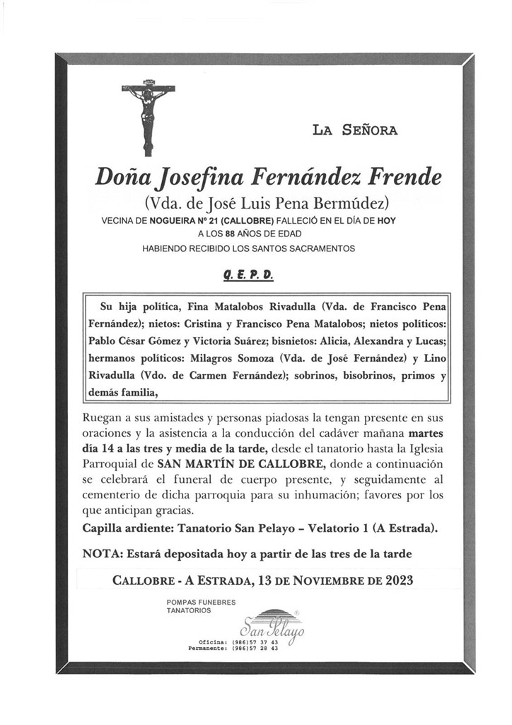 Foto principal JOSEFINA FERNÁNDEZ FRENDE