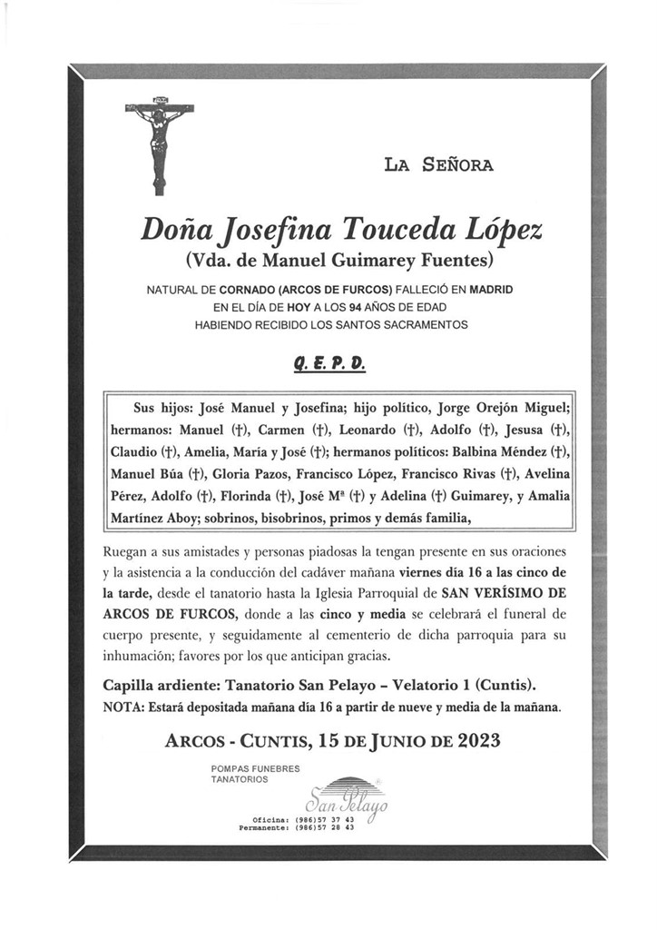 Foto principal JOSEFINA TOUCEDA LÓPEZ