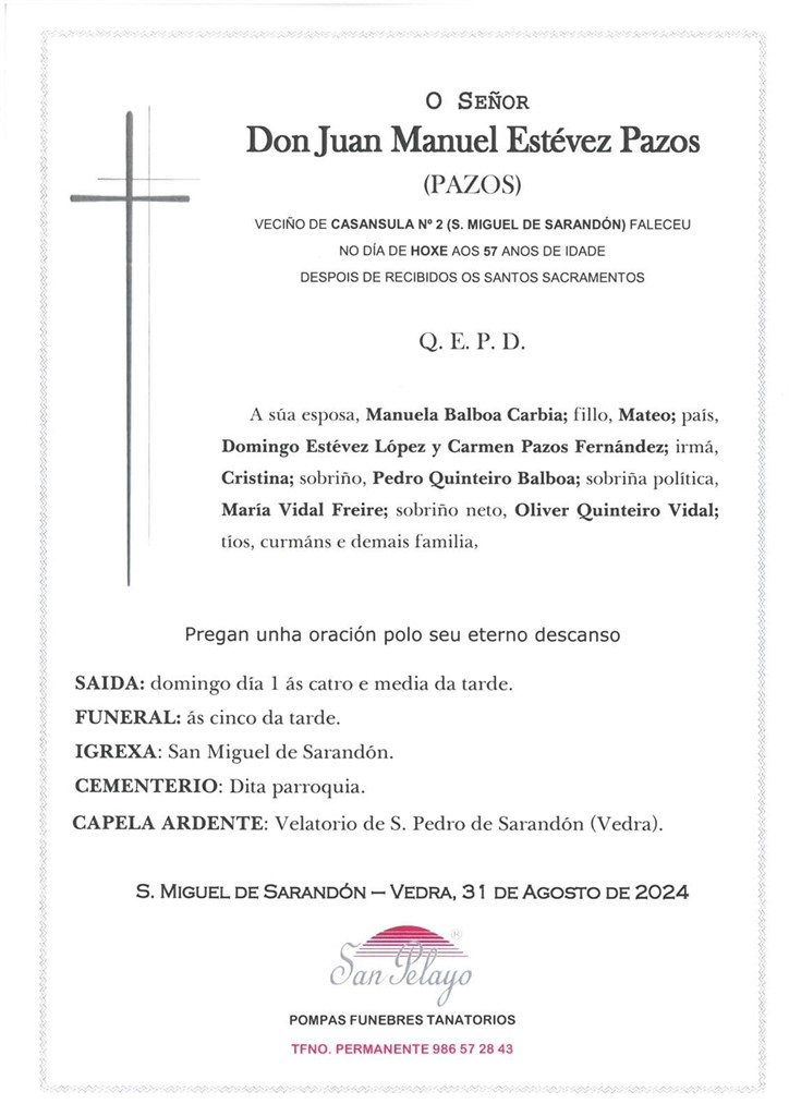 Foto principal JUAN MANUEL ESTEVEZ PAZOS