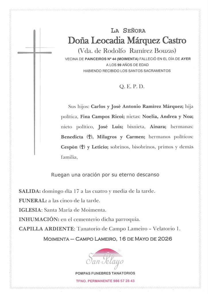 Foto 1 LEOCADIA MÁRQUEZ CASTRO