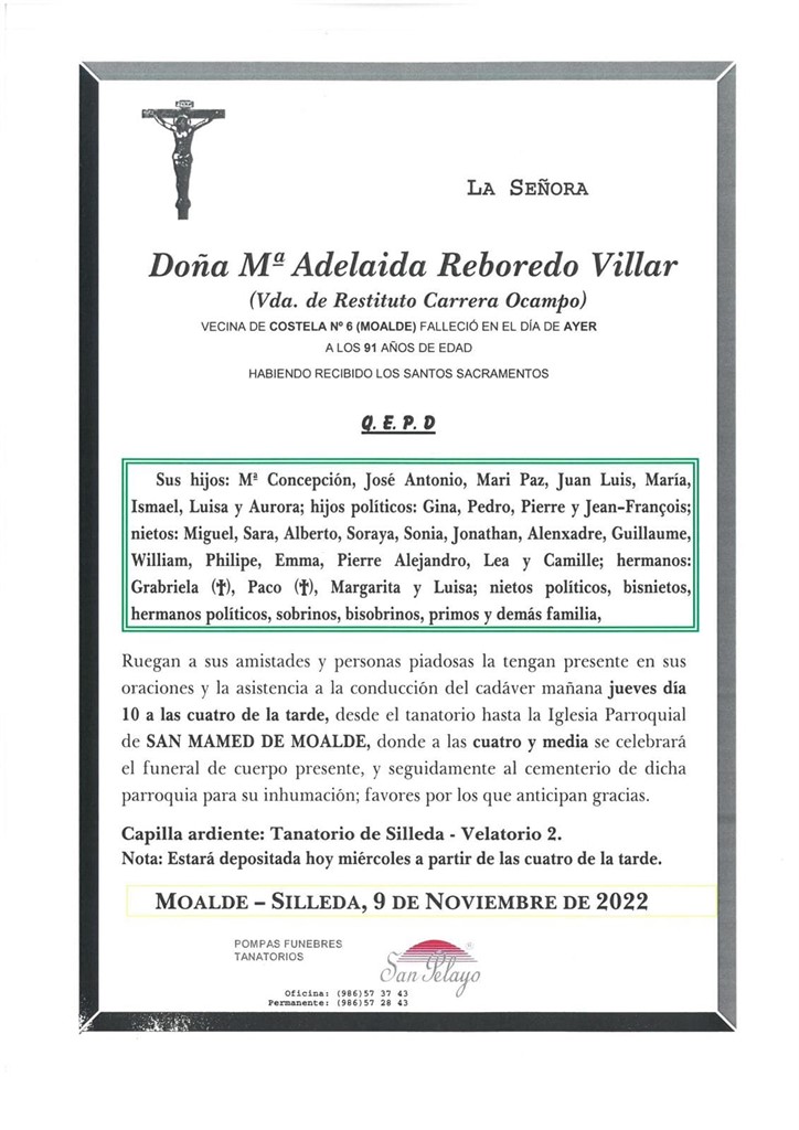 Foto principal Mª ADELAIDA REBOREDO VILLAR