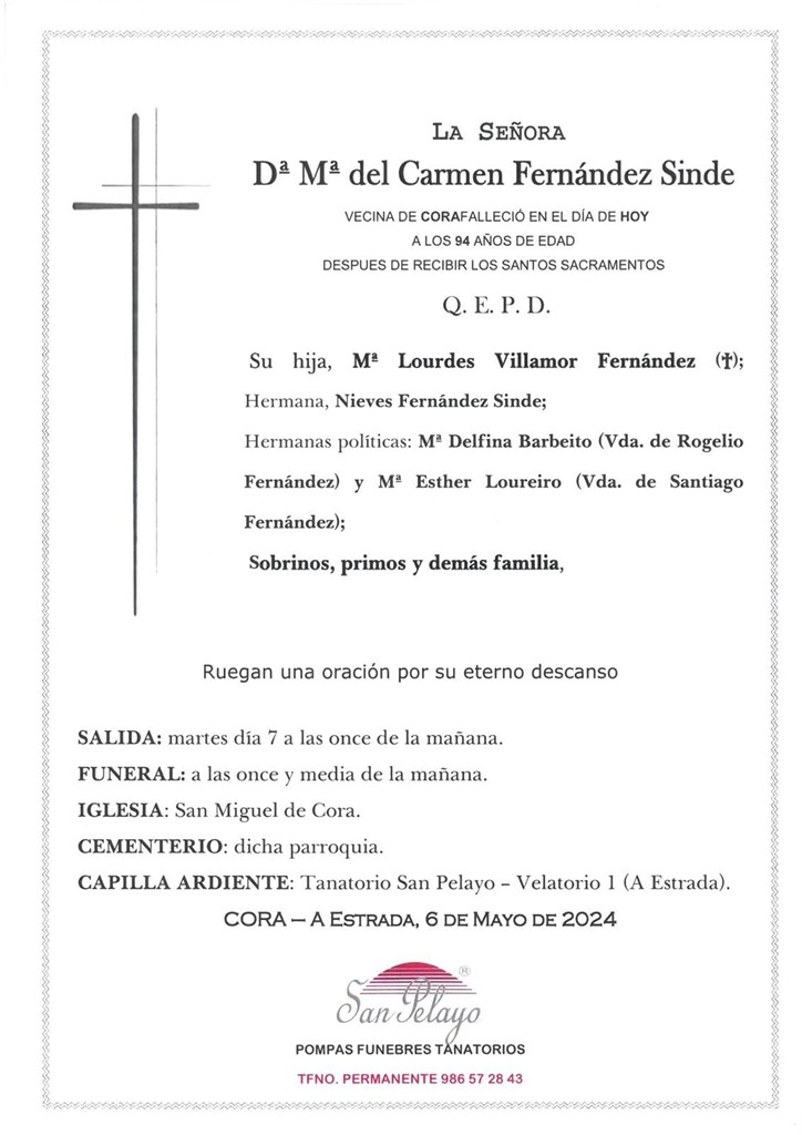 Foto 1 Mª DEL CARMEN FERNANDEZ SINDE