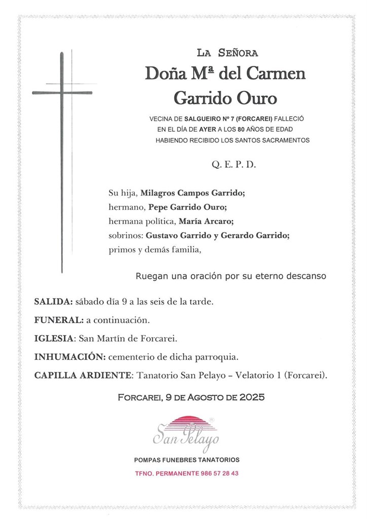 Foto principal Mª DEL CARMEN GARRIDO OURO
