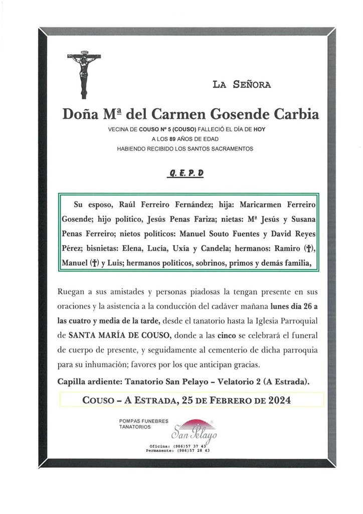 Foto principal Mª DEL CARMEN GOSENDE CARBIA