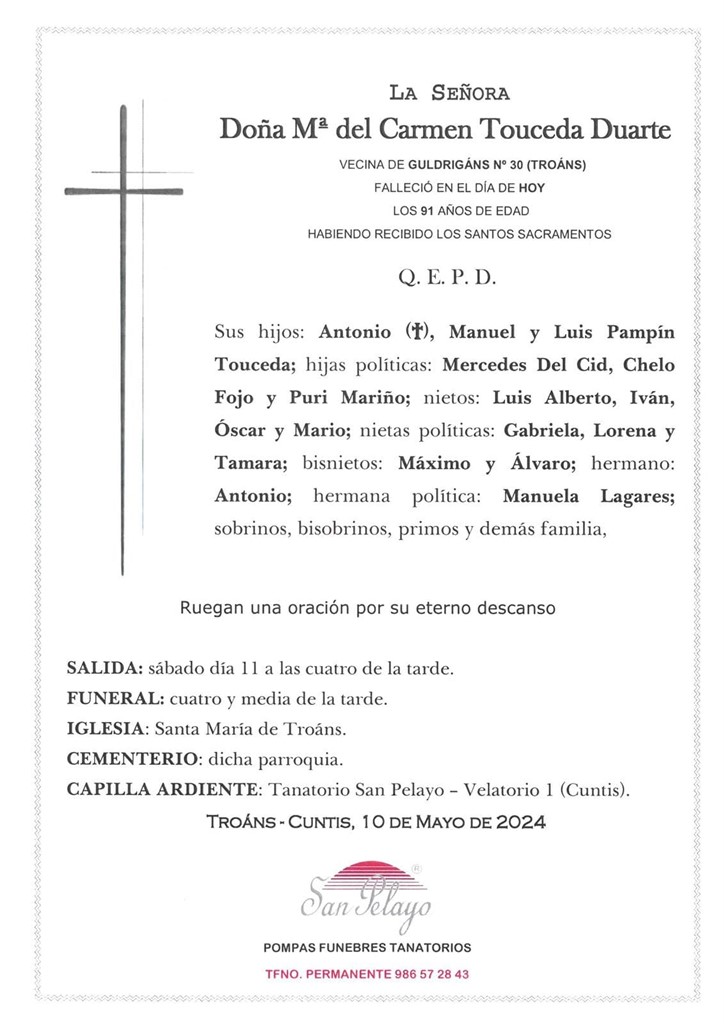 Foto principal Mª DEL CARMEN TOUCEDA DUARTE