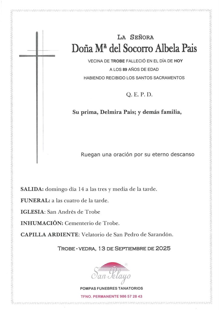 Mª DEL SOCORRO ALBELA PAIS
