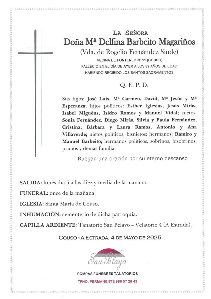 Foto principal Mª DELFINA BARBEITO MAGARIÑOS