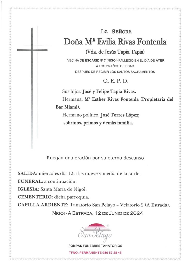 Foto principal Mª EVILIA RIVAS FONTENLA 