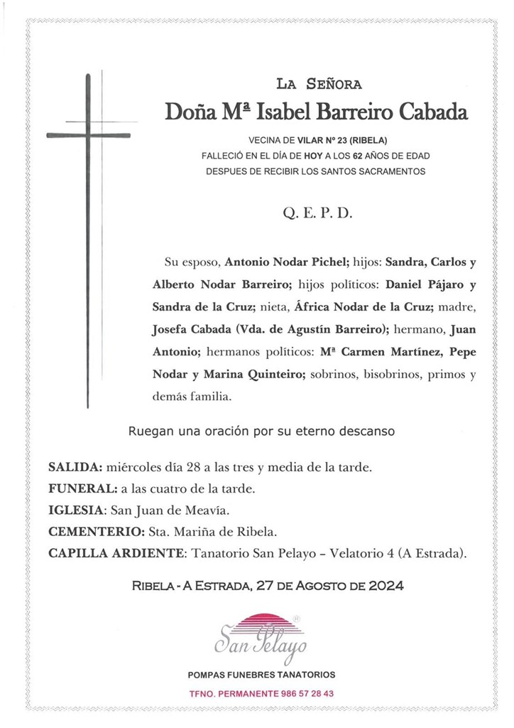 Foto principal Mª ISABEL BARREIRO CABADA