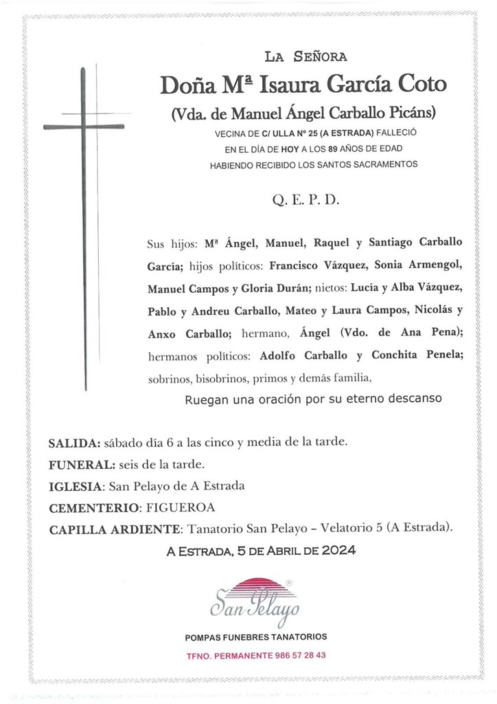 Foto principal Mª ISAURA GARCÍA COTO