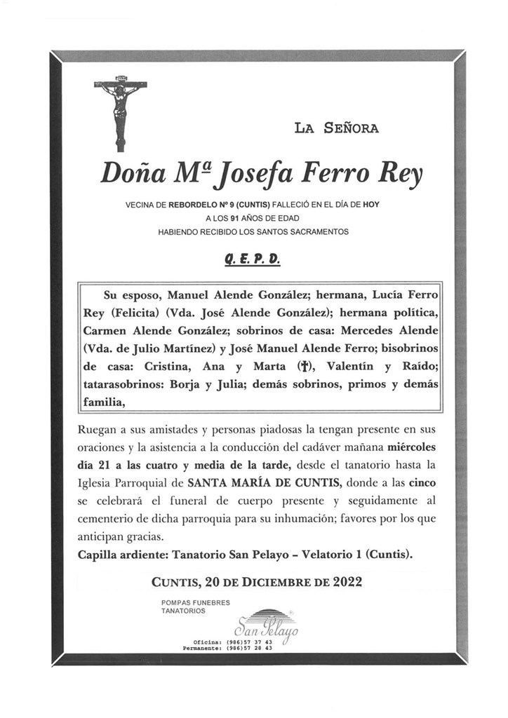 Foto principal Mª JOSEFA FERRO REY