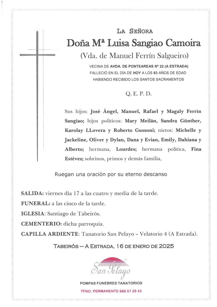 Foto principal Mª LUISA SANGIAO CAMOIRA
