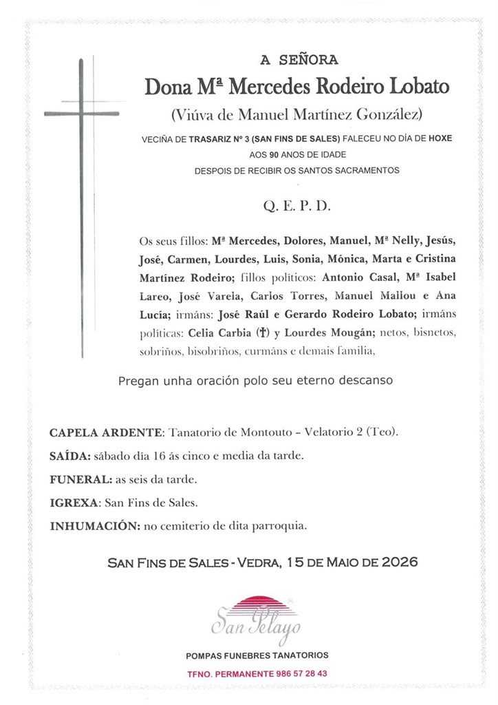 Foto 1 Mª MERCEDES RODEIRO LOBATO
