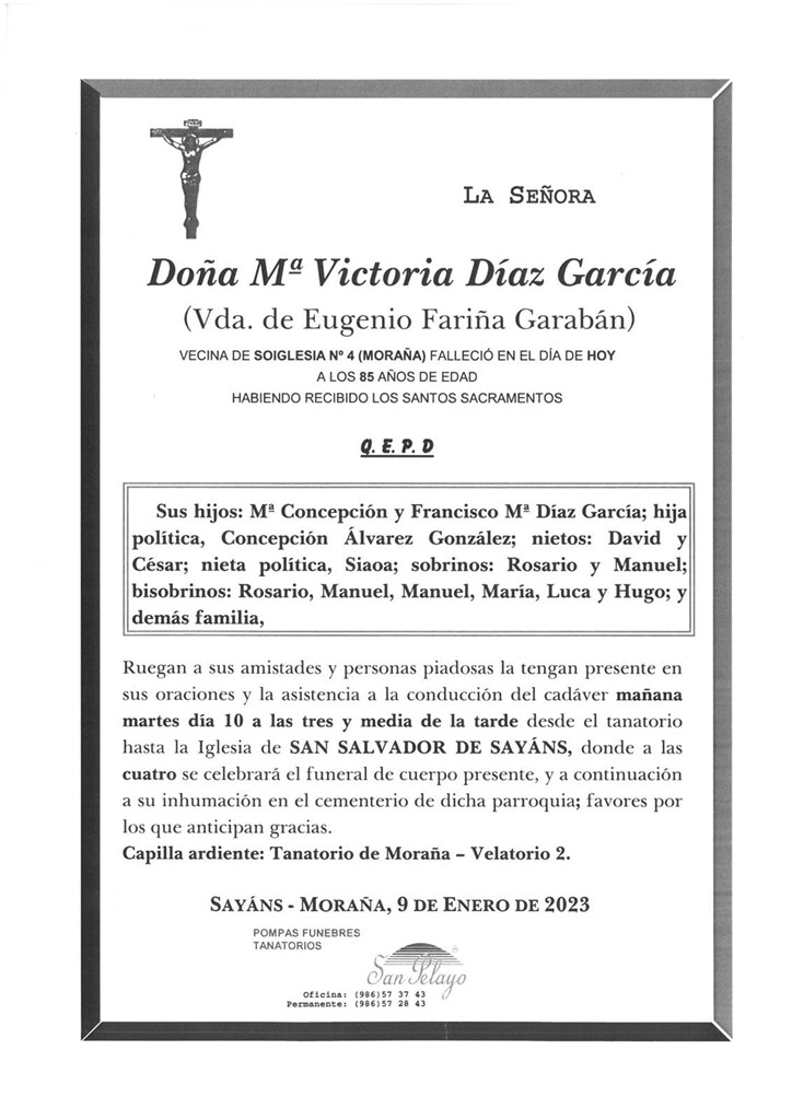 Foto principal Mª VICTORIA DÍAZ GARCÍA