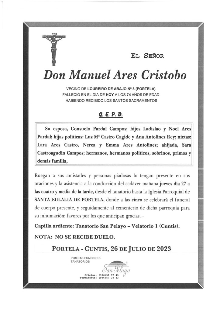 Foto principal MANUEL ARES CRISTOBO