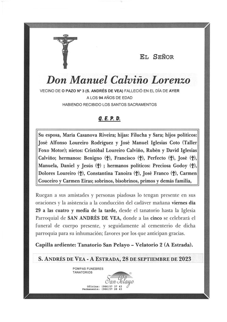 Foto principal MANUEL CALVIÑO LORENZO