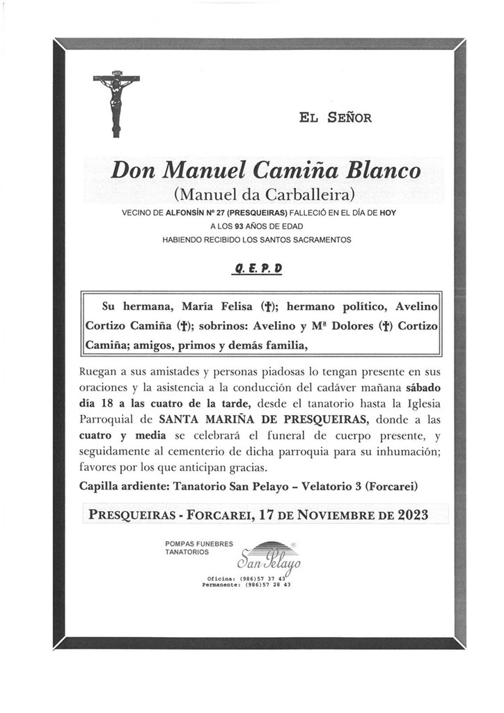 Foto principal MANUEL CAMIÑA BLANCO