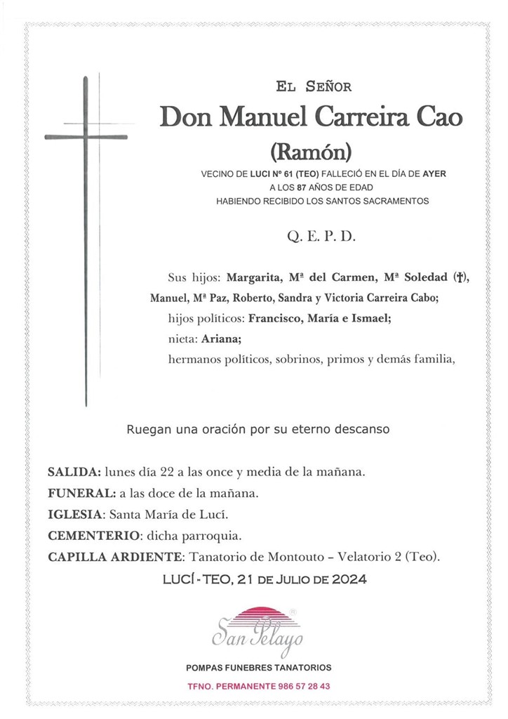 Foto principal MANUEL CARREIRA CAO