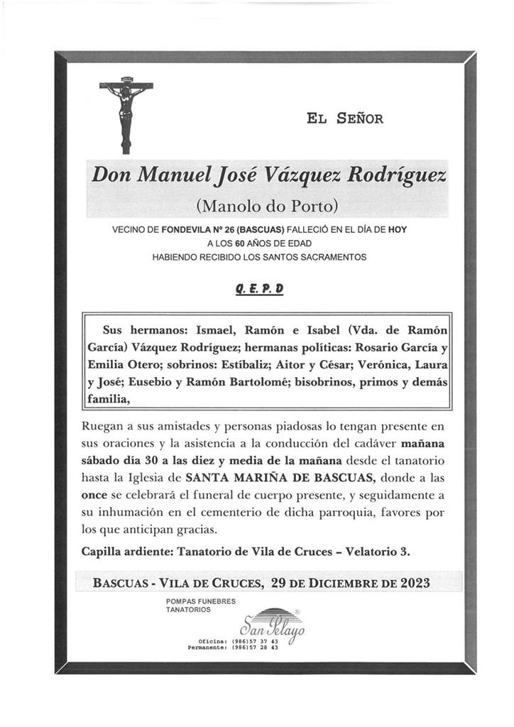 Foto principal MANUEL JOSÉ VÁZQUEZ RODRÍGUEZ