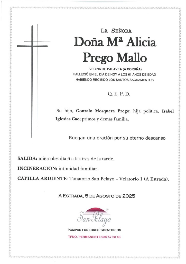 Foto principal MARIA ALICIA PREGO MALLO