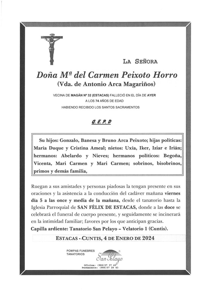 Foto principal MARIA DEL CARMEN PEIXOTO HORRO