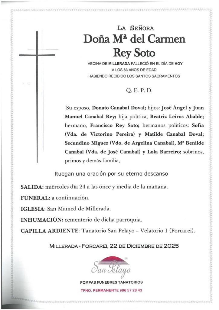 MARIA DEL CARMEN REY SOTO