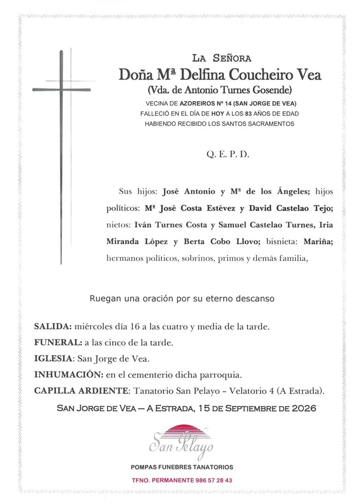 Foto 1 MARIA DELFINA COUCHEIRO VEA