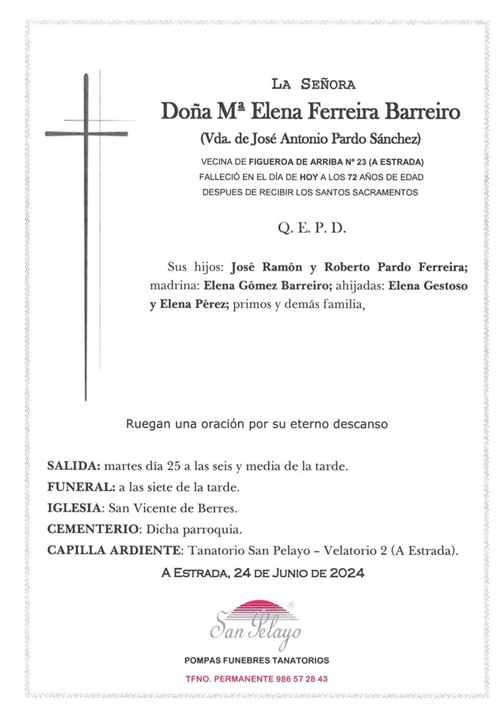 Foto principal MARIA ELENA FERREIRA BARREIRO