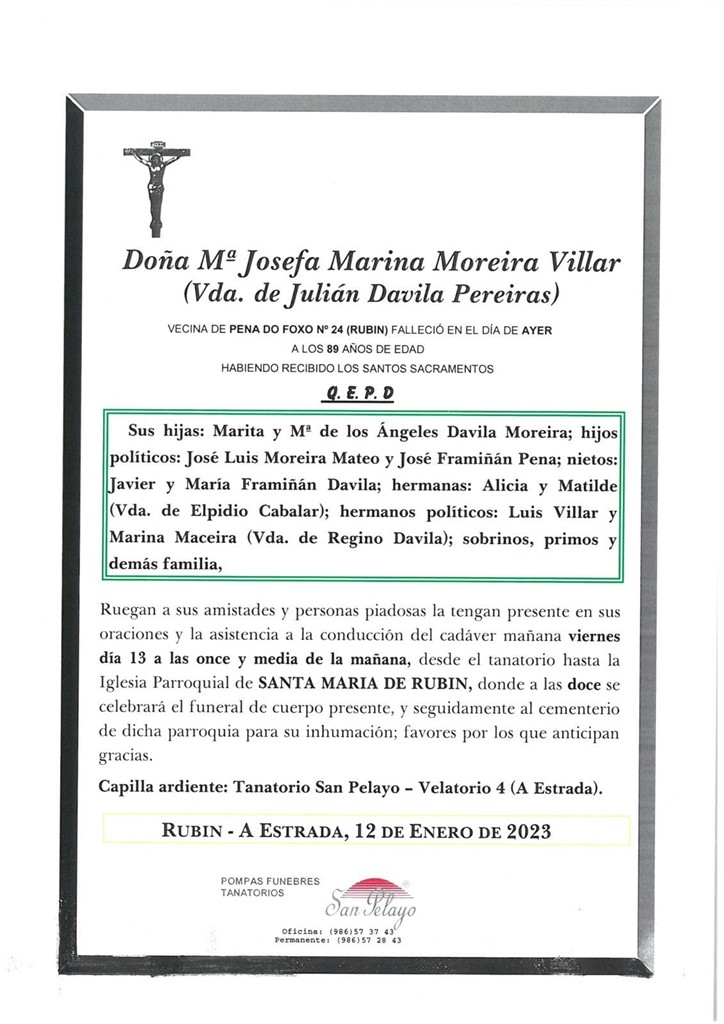 Foto principal MARIA JOSEFA MARINA MOREIRA VILLAR