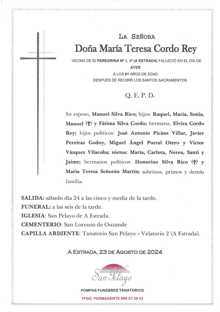 Foto principal MARIA TERESA CORDO REY