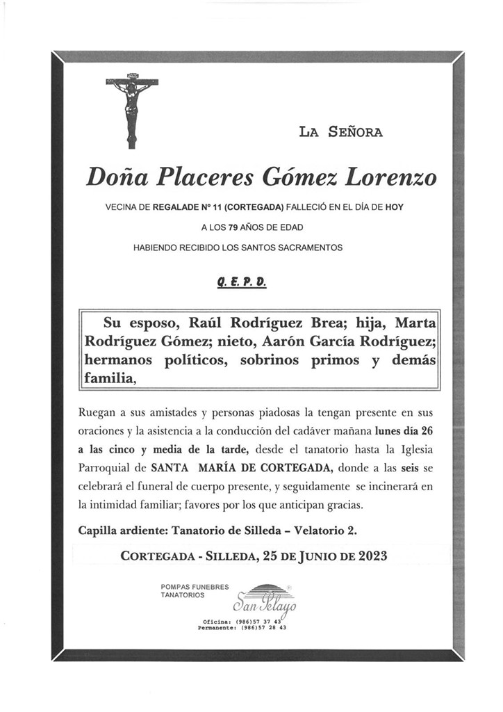 Foto principal PLACERES GOMEZ LORENZO