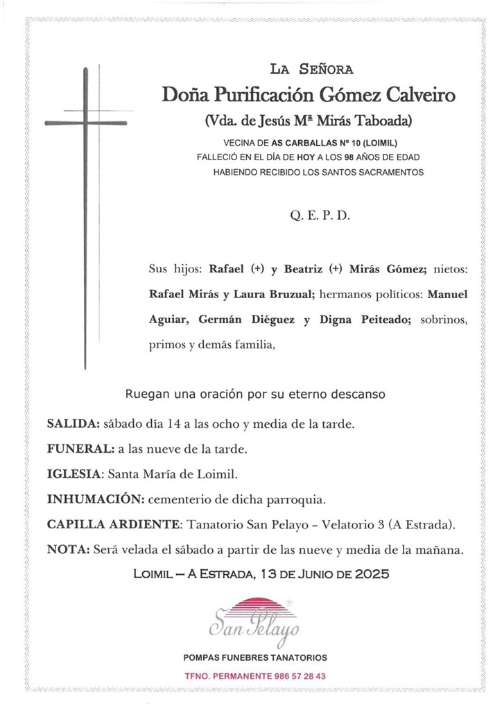 PURIFICACION GÓMEZ CALVEIRO