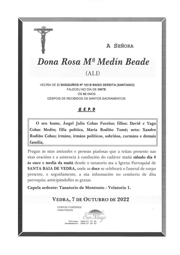 Foto principal ROSA Mª MEDÍN BEADE