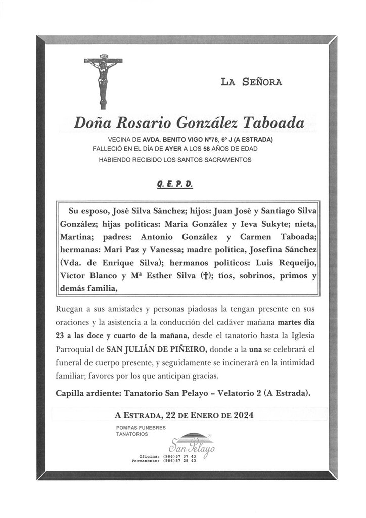 Foto principal ROSARIO GONZÁLEZ TABOADA