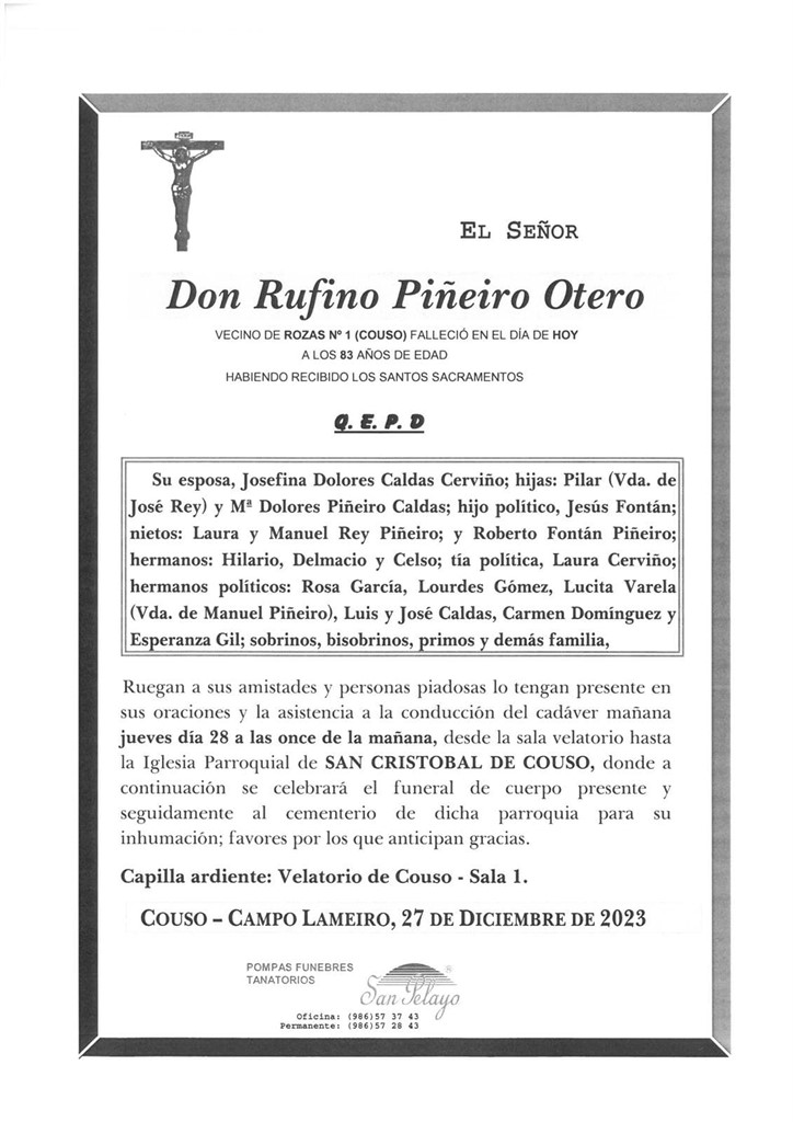 Foto principal RUFINO PIÑEIRO OTERO